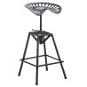 Taburete Industrial Samson Plateado antiguo