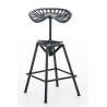 Taburete Industrial Samson Plateado antiguo