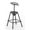 Taburete Industrial Samson Plateado antiguo