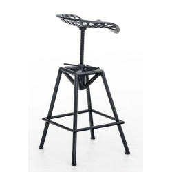 Taburete Industrial Samson Plateado antiguo