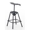 Taburete Industrial Samson Plateado antiguo