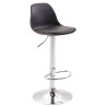 Taburete Kiel Estructura de Plástico & Asiento de Polipiel Cromado,Negro
