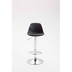 Taburete Kiel Estructura de Plástico & Asiento de Polipiel Cromado,Negro