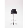 Taburete Kiel Estructura de Plástico & Asiento de Polipiel Cromado,Negro