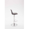 Taburete Kiel Estructura de Plástico & Asiento de Polipiel Cromado,Negro