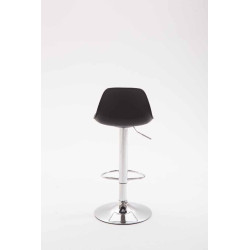 Taburete Kiel Estructura de Plástico & Asiento de Polipiel Cromado,Negro