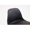Taburete Kiel Estructura de Plástico & Asiento de Polipiel Cromado,Negro