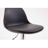 Taburete Kiel Estructura de Plástico & Asiento de Polipiel Cromado,Negro