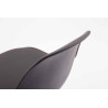 Taburete Kiel Estructura de Plástico & Asiento de Polipiel Cromado,Negro