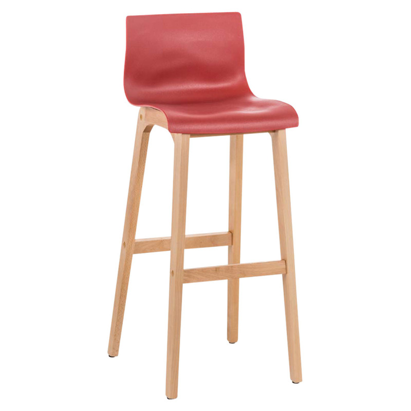 Taburete Hoover Con Asiento En Polipropileno Rojo