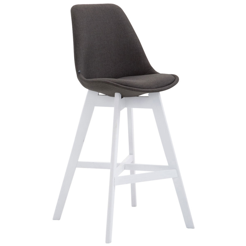 Taburete Cannes en Tela Gris oscuro,Blanco