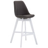 Taburete Cannes en Tela Gris oscuro,Blanco