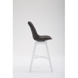 Taburete Cannes en Tela Gris oscuro,Blanco