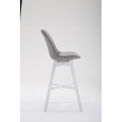 Taburete Cannes en Tela Gris,Blanco