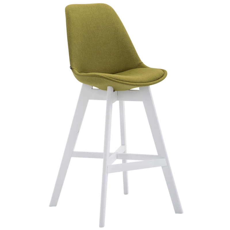 Taburete Cannes en Tela Verde,Blanco