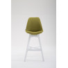 Taburete Cannes en Tela Verde,Blanco