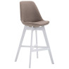 Taburete Cannes en Tela Gris topo,Blanco