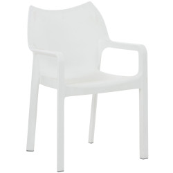 Silla plástico apilable DIVA Blanco