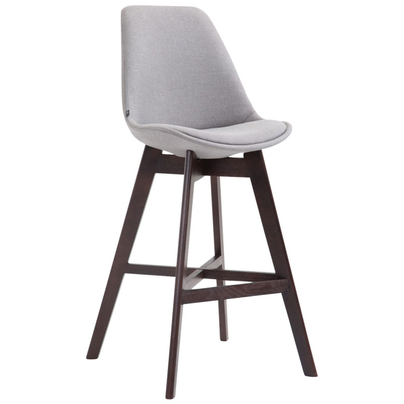 Taburete Cannes en Tela Gris,Cappuccino