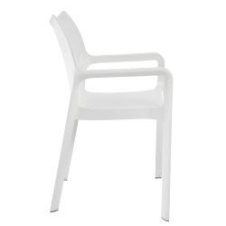 Silla plástico apilable DIVA Blanco