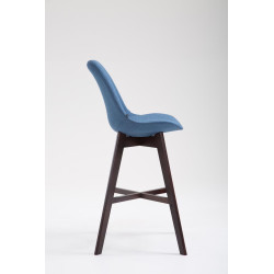 Taburete Cannes en Tela Azul,Cappuccino