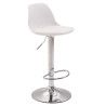 Taburete Kiel Estructura de Plástico & Asiento de Polipiel Cromado,Blanco