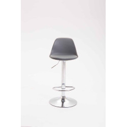 Taburete Kiel Estructura de Plástico & Asiento de Polipiel Cromado,Gris