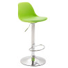 Taburete Kiel Estructura de Plástico & Asiento de Polipiel Cromado,Verde