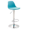 Taburete Kiel Estructura de Plástico & Asiento de Polipiel Cromado,Azul