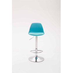 Taburete Kiel Estructura de Plástico & Asiento de Polipiel Cromado,Azul