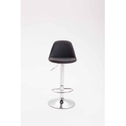Taburete KIEL en Polipiel Cromado,Negro