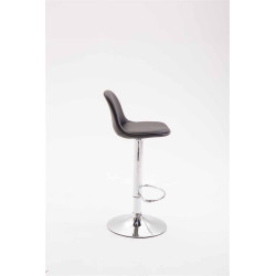 Taburete KIEL en Polipiel Cromado,Negro
