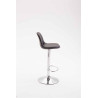 Taburete KIEL en Polipiel Cromado,Negro