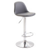 Taburete KIEL en Polipiel Cromado,Gris