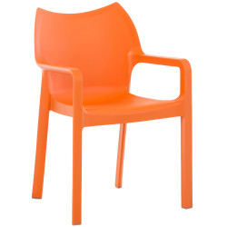 Silla plástico apilable DIVA Naranja