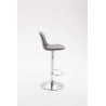 Taburete KIEL en Polipiel Cromado,Gris