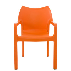 Silla plástico apilable DIVA Naranja