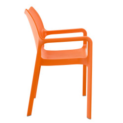 Silla plástico apilable DIVA Naranja