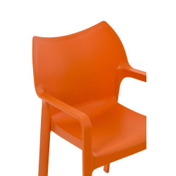 Silla plástico apilable DIVA Naranja