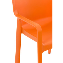 Silla plástico apilable DIVA Naranja