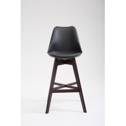 Taburete Cannes Estructura de Polipropileno Negro,Cappuccino