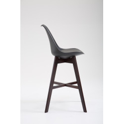 Taburete Cannes Estructura de Polipropileno Negro,Cappuccino