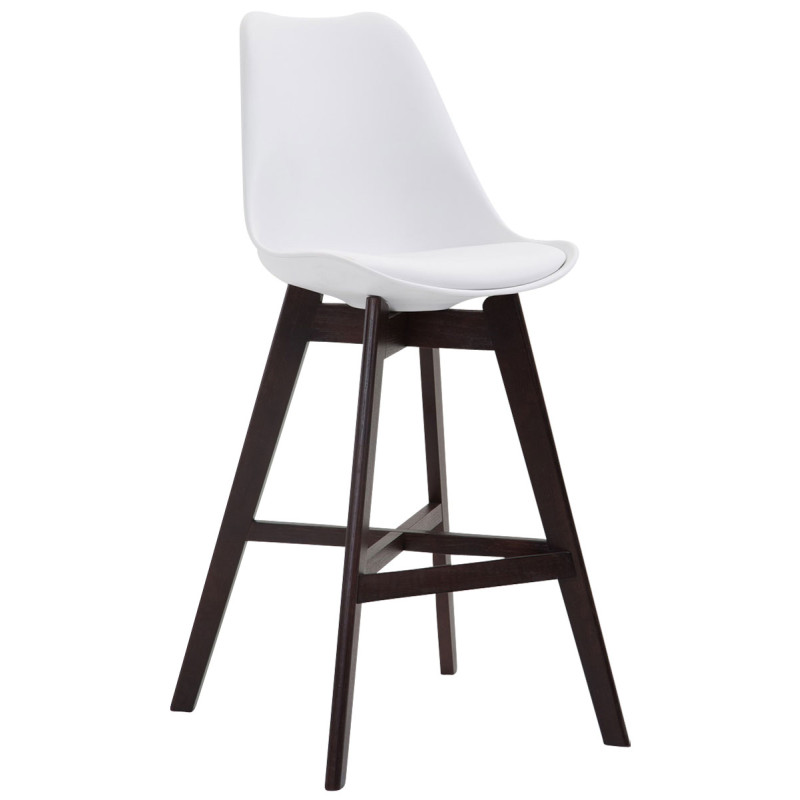Taburete Cannes Estructura de Polipropileno Blanco,Cappuccino