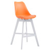 Taburete Cannes Estructura de Polipropileno Naranja,Blanco