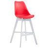Taburete Cannes Estructura de Polipropileno Rojo,Blanco