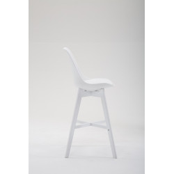 Taburete Cannes Estructura de Polipropileno Blanco,Blanco