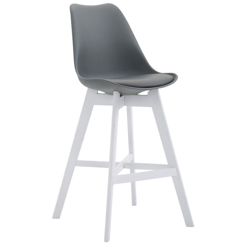 Taburete Cannes Estructura de Polipropileno Gris,Blanco
