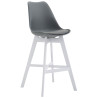 Taburete Cannes Estructura de Polipropileno Gris,Blanco
