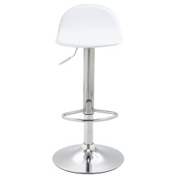 Taburete De Bar Lana V2 En Simil Cuero Blanco