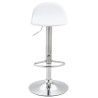 Taburete De Bar Lana V2 En Simil Cuero Blanco